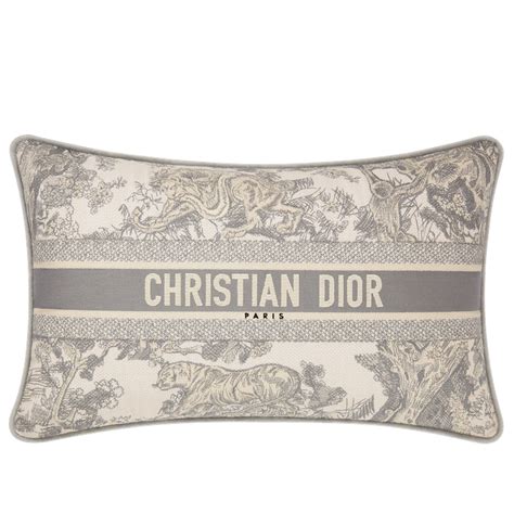 dior kissen grau|Rechteckiges Kissen Toile de Jouy in Grau .